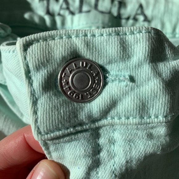 TALULA Denim Shorts - Teal Mint - Picture 5 of 7